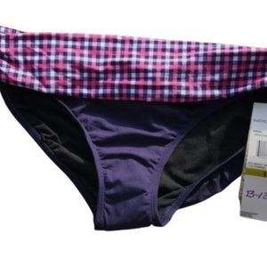 Beach House women’s blue and plaid bikini bottom Size 14 NWT